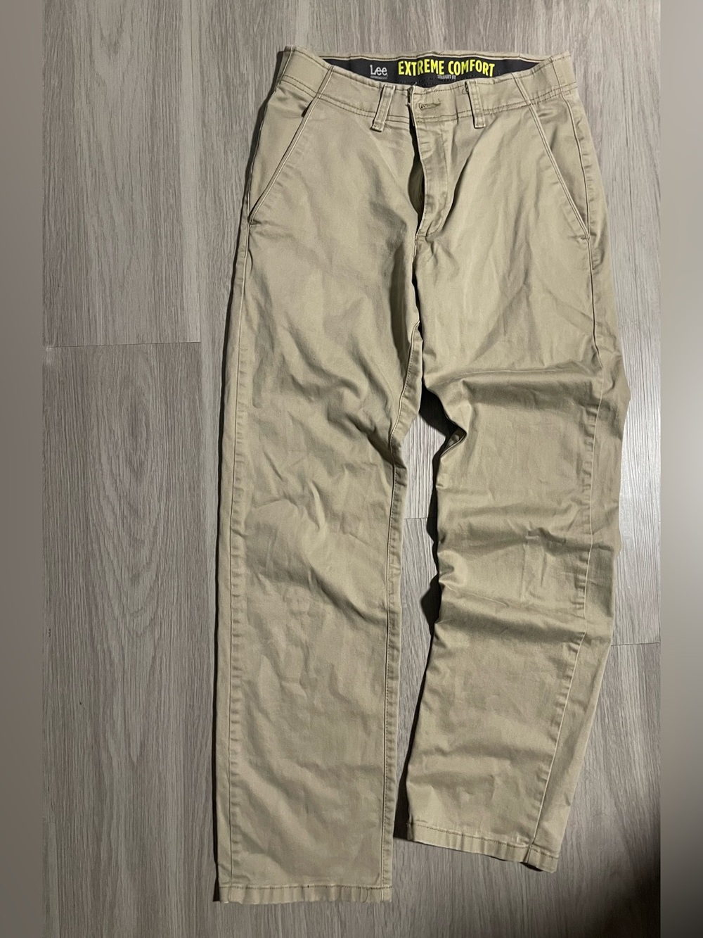 Lee Men’s Khaki Straight Fit Chino Pants